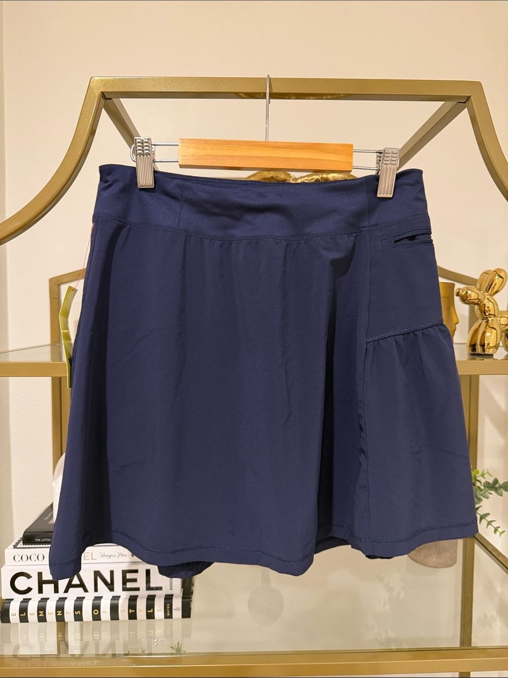 Navy Athletic Skort with Side Pocket